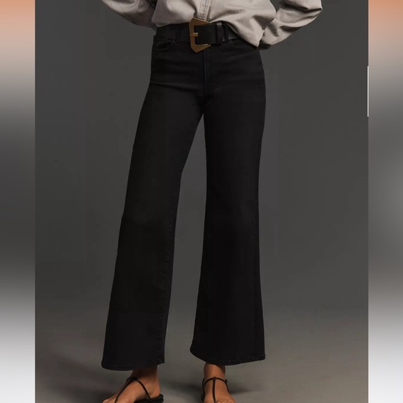 Frame Denim Le Palazzo High Rise Wide Leg Jeans in Black Size 34 - Picture 1 of 9